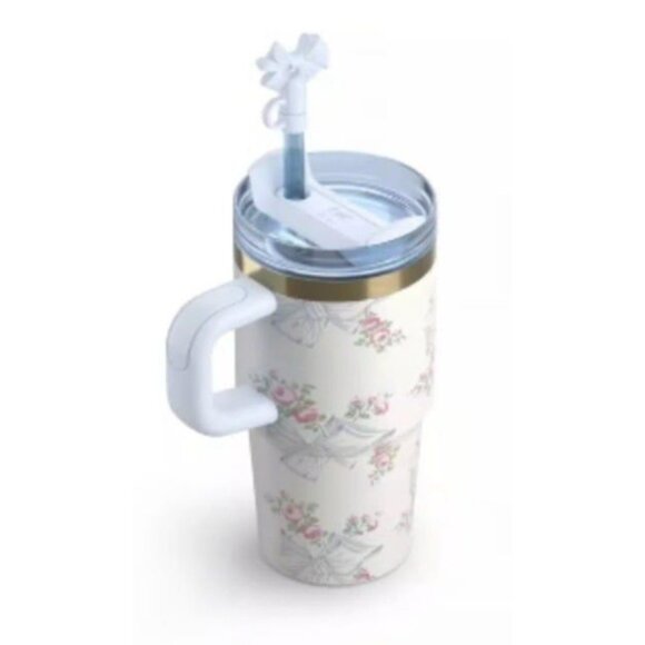 Stanley x Love Shack Fancy Tumbler 20 OZ Holiday Rosa Beaux Blue NEW SEALED - Picture 3 of 4